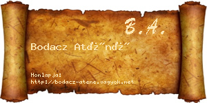 Bodacz Aténé névjegykártya